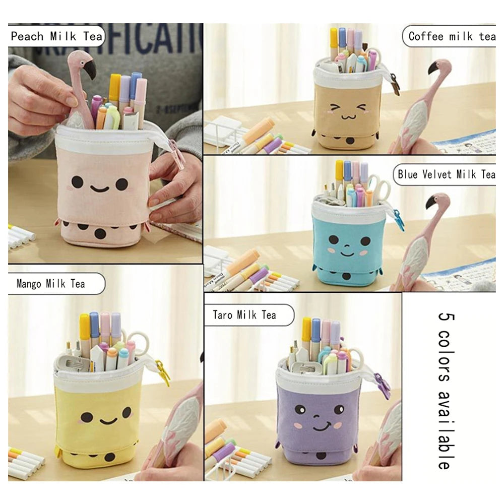 Boba Milk Tea Retractable Pencil Case