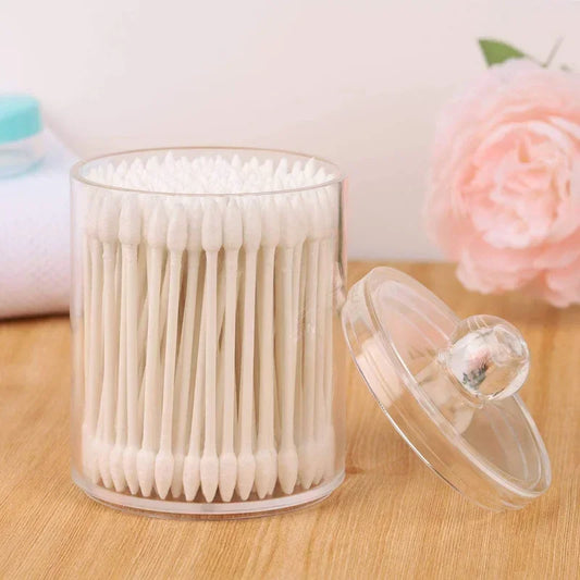 Clear Plastic Organizing Jars for Bathrooms, Vanities, Home