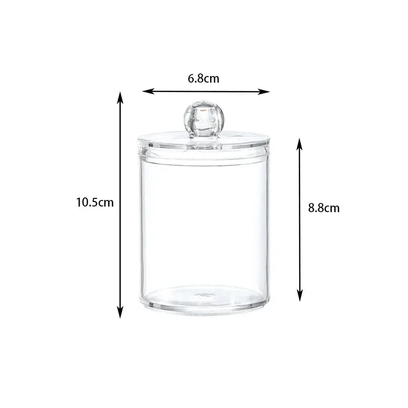 Clear Plastic Organizing Jars for Bathrooms, Vanities, Home