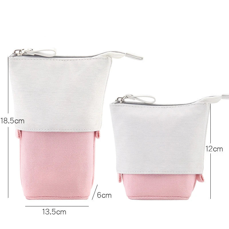 Solid Color Retractable Pencil Case